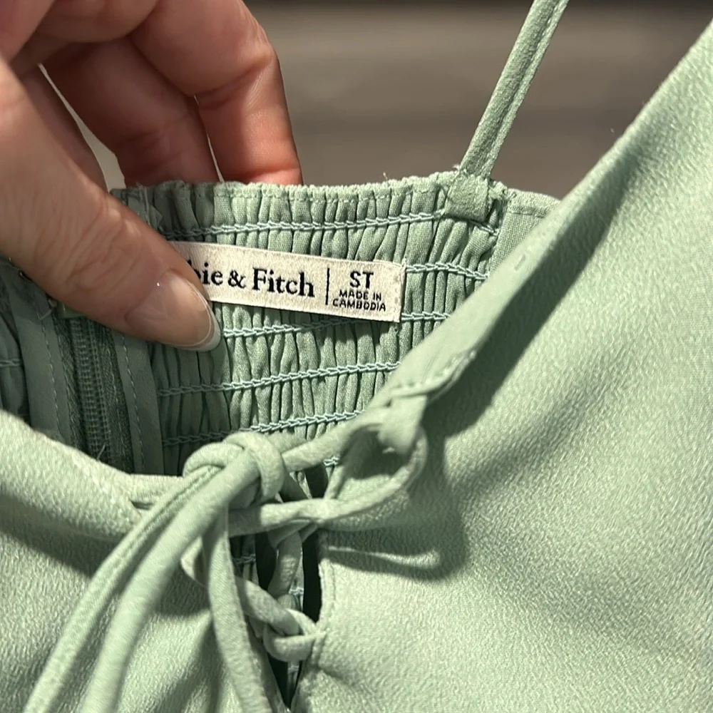 Abercrombie & Fitch Women's Green Dress - Picture 6 of 7